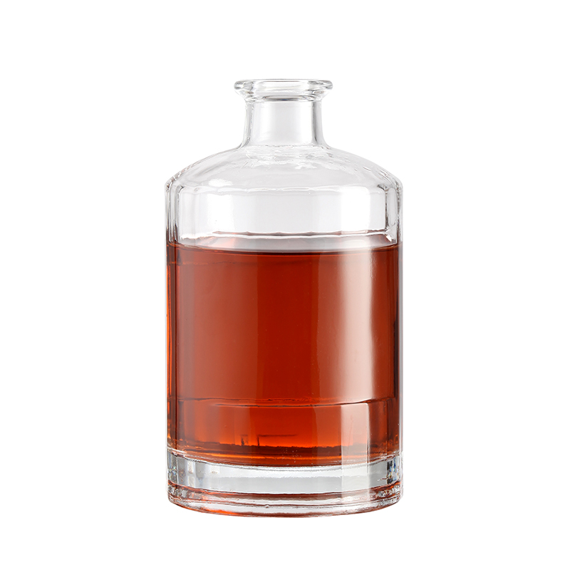750ml Clear Glass Rum Whiskey Vodka Brandy Liquor Bottle for Wine Custom Size Accepted