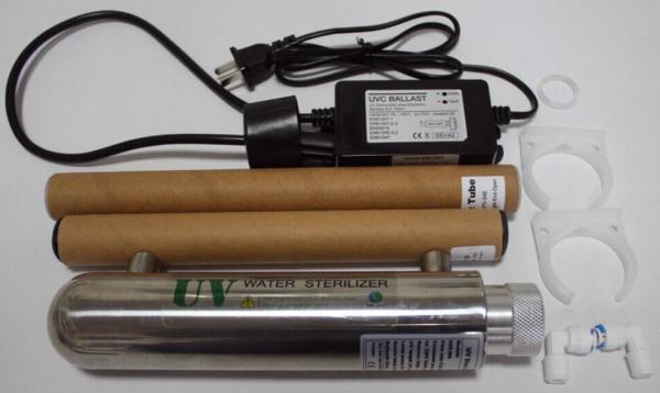 4W 0.25GPM 1/4'' Inlet / Outlet 304 Stainless Steel UV Sterilizer For Drinking