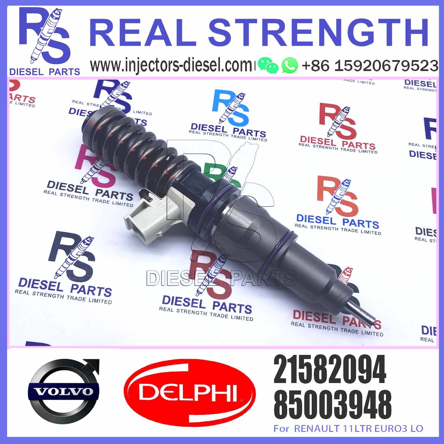 Diesel Fuel Injector 21644596 7421582094 7421644596 21582094 21644596 85003948 BEBE4D35001 For RENAULT 11LTR EURO3 LO