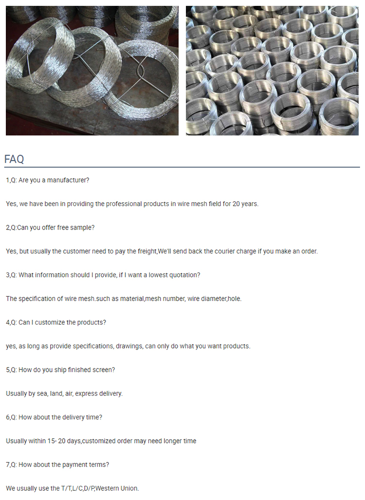 Hot Dipped Galvanized Small Coil Black Tie Wire for Building Material and Construction