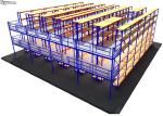 Powder Coated Mezzanine Racking System Multi - Level Steel Structure Shelves