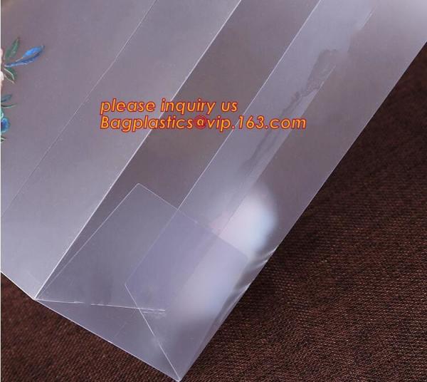 Plastic bag custom printed flower PP transparent bag with hanging ribbon,China Manufacture eco friendly customize Printi
