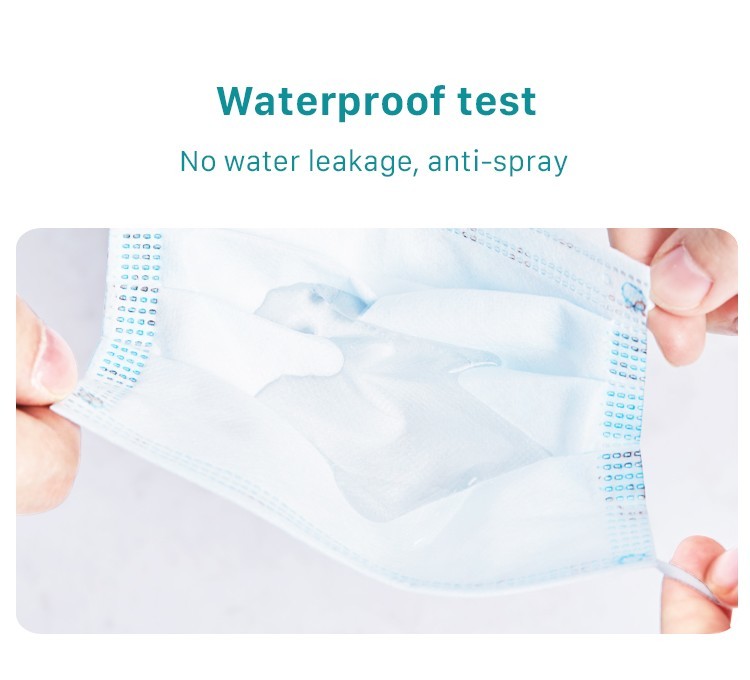 CE Antivirus Disposable Medical Face Mask , Disposable Blue Earloop Face Mask