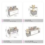 Skincare Store Display Furniture Gray Wooden Makeup Shop Cabinet with Lightbox