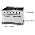 Powerful LPG NG Cooking Range Machine Low Noise Commercial Kitchen Cooking