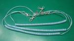 Hot sale clear stainless steel wire inside long spring cord coil tether without