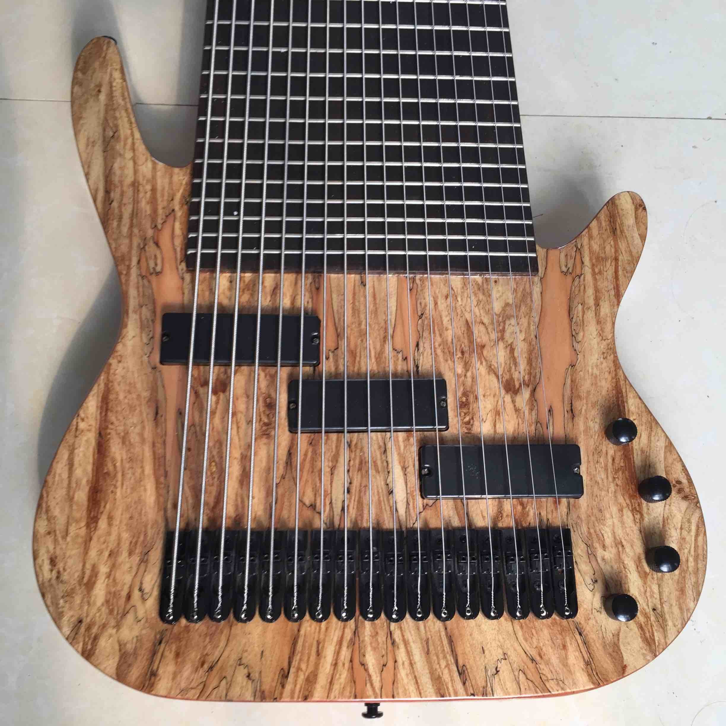 2020 New 17 Strings Electric Bass Guitar Rosewood Fingerboard with No Fret Inlay Bass