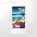 Wall Mount Lcd Advertising Screen , Rounded Rectangle Digital Display Board