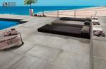 Grey Stone Look Porcelain Tile / Stone Effect Porcelain Floor Tiles Anti