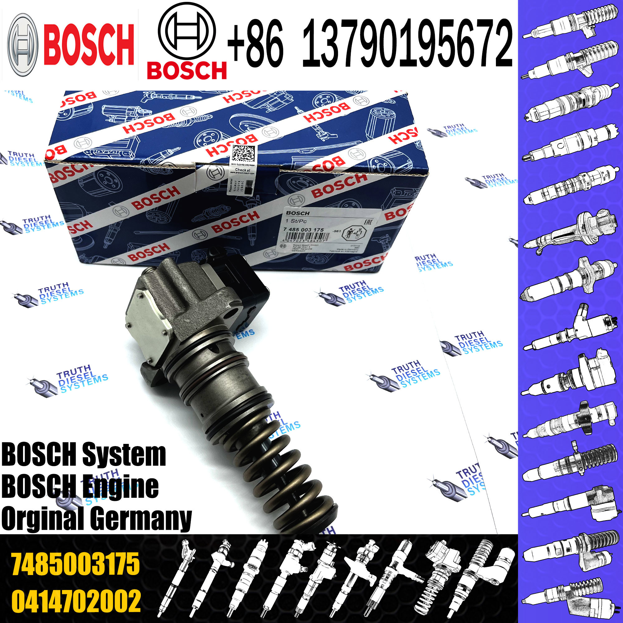 Diesel Fuel Injector Pump 0414755006 0414755007 7485003175 Pump For RENUALT E- TECHA Unit Pump 0414755006 04147