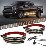 Emergency Strobe Light Strips Running Board Safety Warning Flashing Light Amber