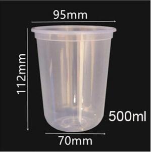 Wholesale Clear Takeaway Disposable Plastic Cups Thickened U-Shaped 95 Calibre 500ml With Lids from china suppliers