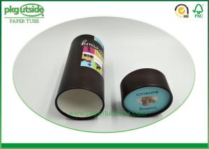 Wholesale Black Kraft Paper Tube Packaging , Custom Logo Cardboard Tubes With Lids from china suppliers