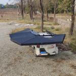 Large Space Black 270 Degree Jeep Awning With LED Light 600D Oxford Cloth