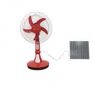 Wholesale High-quality 12v DC  desk fan solar rechargeable table  fan with charging  battery and led lamp from china suppliers