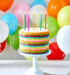 Greetings Birthday Candles, Multicolored Long Thin & Happy Birthday Text On