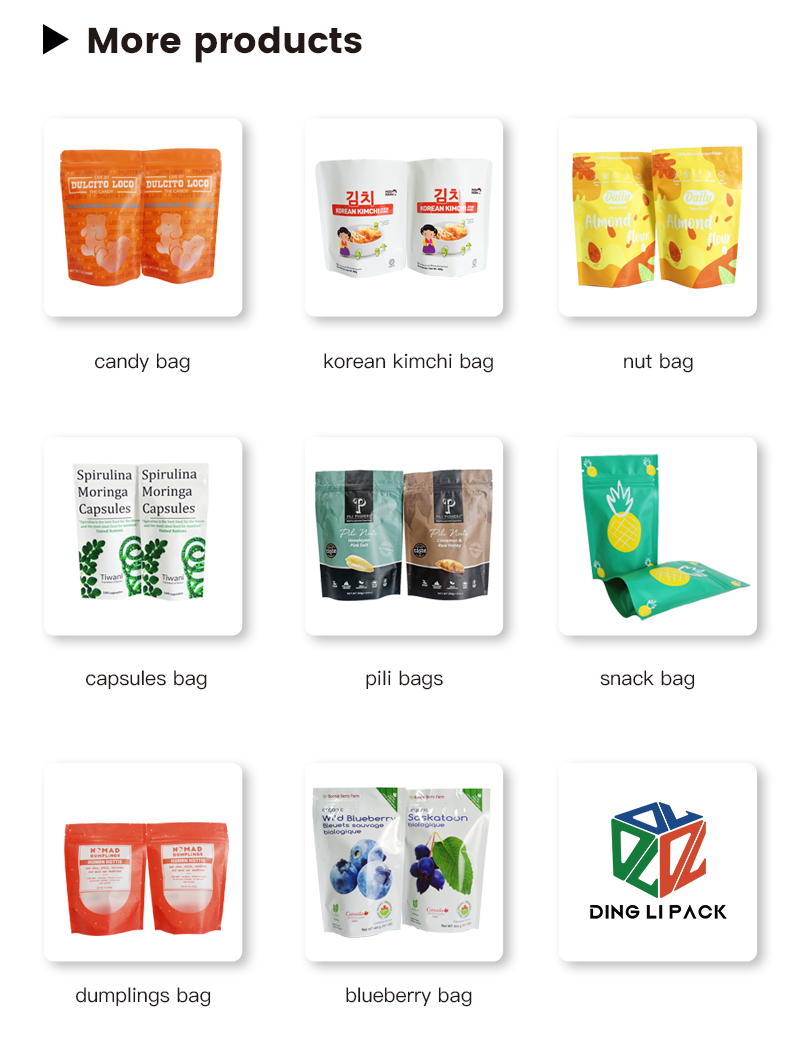 Food Grade Small Plastic Dry Fruits Packaging Pouch Custom Printed