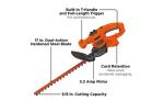 12AH Electric Battery Powered Hedge Trimmer With Extension Pole Multi Tool