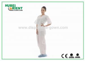 China Anti-Fluid Single Medical Use SMS Medical Pajamas With Shirt And Trousers For Body Protecting on sale