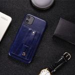 PU Leather Finger Grip Phone Case Four Colors Shock Absorption With Card Pocket