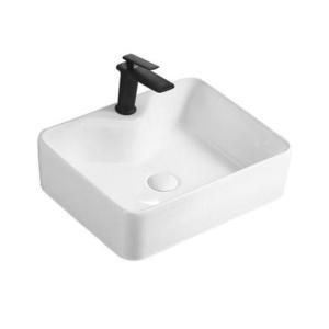 Wholesale Glossy White Single Hole Hotel Round Ceramic Washbasin For Bathroom from china suppliers