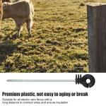 Plastic Electric Fence Ring Insulators Long Distance Screw For Wooden Post