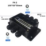 Black Outdoor Waterproof Cable Connector Junction Box With Terminals Electrical