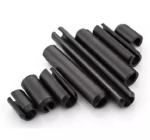Galvanized Steel Metal Dowel Pins Black Zinc Plated 65Mn Slotted Spring Pins