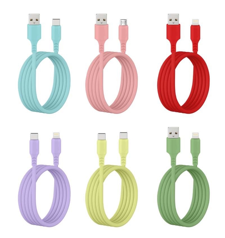 1m/2m Length Soft-Touch Silicone USB-C Cable in Lavender You Can Trust Customized OEM Support
