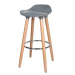 Bar Furniture Solid Wood Leg ABS Plastic Bar Chair for Modern High Stool