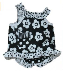 China fashion girl ,New born sleevless dress and panties ,infant dress set ,3-9month on sale