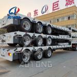 Truck Trailer 3 Axles 50 Tons Capacity Equipment Drop Deck Lowboy Low Bed