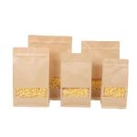 100% recycled kraft paper k bags with clear window/coffee bean flower seeds
