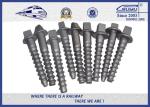 Black ISO Screws For Railway Sleepers / Zinc Dacromet Screw On Spikes