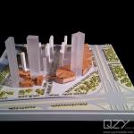 1/1000 Architectural Concept Model Commercial Complex City Scale Model