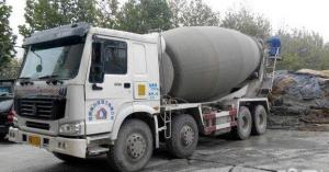 China Drum Mixer Concrete Truck 16cbm , Concrete Transport Truck With Imported Pump on sale