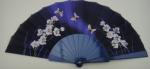 Full Color Advertising Plastic Fabric Folding Hand Fans 23cm X 42cm