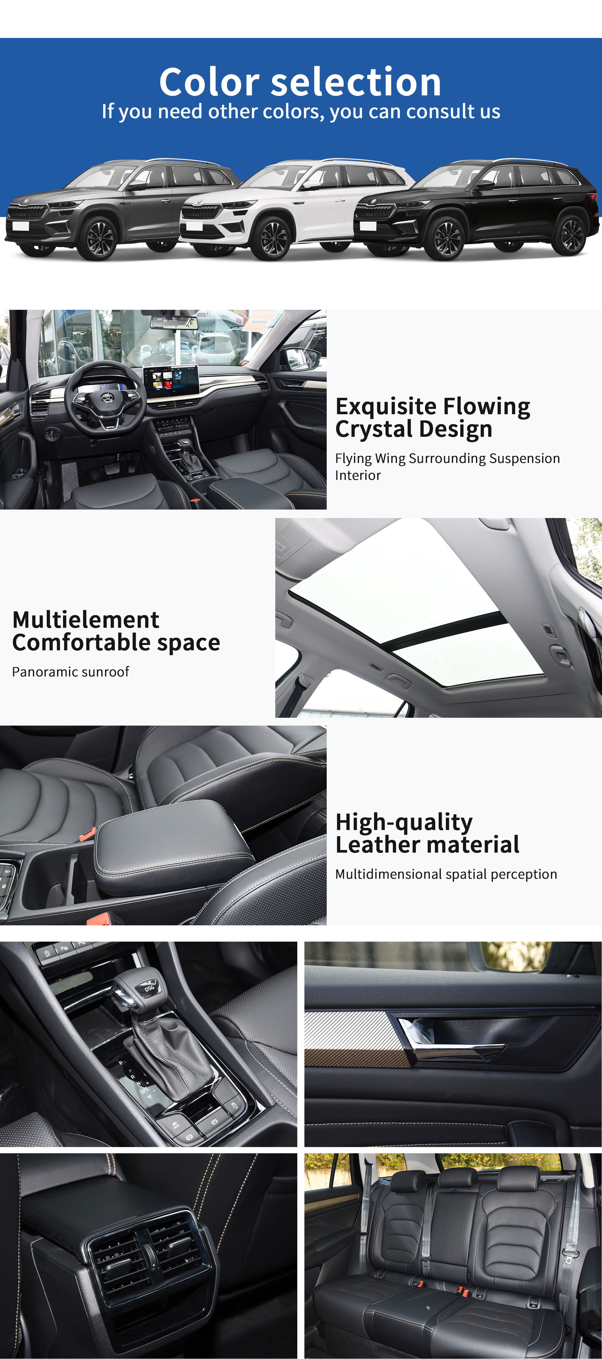 2023 VW SKODA KODIAQ SUV 2.0T Turbo Engine 5 7 Seats Automatic Gearbox FWD 2WD 4WD Max hp 186-220Ps and Used Cars Made
