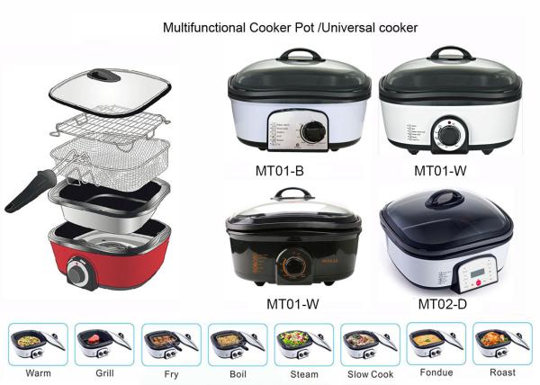 1200-1400W Electric Multi Cooker , One Pot Electric Pressure Cooker Safety