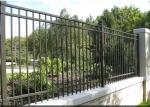 Heavy Duty Black Steel Fence For Commercial Project OEM / ODM Available