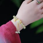 Genuine Natural Jadeite Circular Beads Jade Bracelet Men'S And Women'S Jade The