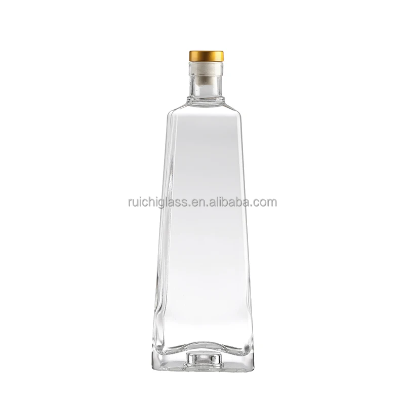 Super Flint Glass 500ml Clear Round Liquor Whisky Spirits Vodka Gin Rum Brandy Bottle