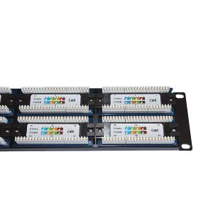 China 48 Port 19 Inch 2U Network Patch Panel CAT6 RJ45 Modular Management on sale