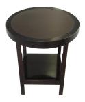 HPL Top Wooden Hotel End Round Living Room Table For OEM Design