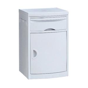 Wholesale ABS Medical Bedside Table Adjustable Bedside Table Cabinet White from china suppliers