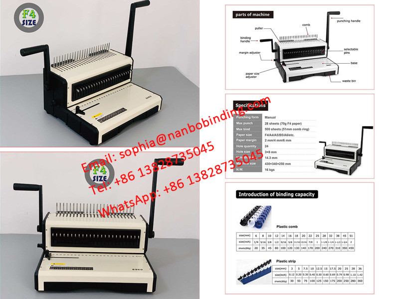 Desktop 24 Holes 14.3mm Pitch After Printing Binding Machine