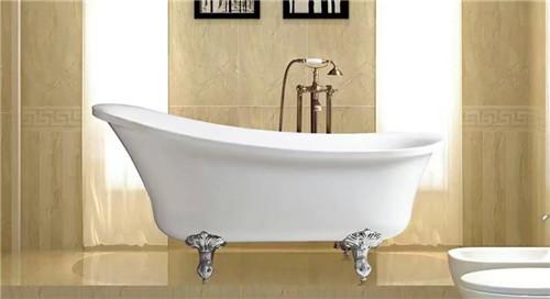 Classical 67 Inch Acrylic Soaking Tubs , Zinc Alloy Claw Foot Freestanding