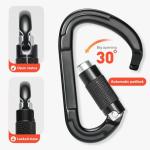 25kN Aluminum Alloy D-shape Snap Hook Carabiner for Professional-grade Climbing