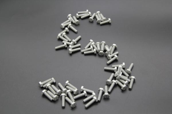 Dacromet Coated Fasteners Hex Head Shoulder Bolt DIN 933 M10X40 12.9 For Textile