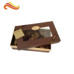 Luxury Chocolate Color Packaging Gift Boxes , Top and Base Box With Window